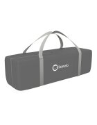Lionelo Patut pliant Sven Plus Grey cu doua nivele cu arcada jucarii masuta de infasat vibratii melodii conform cu standardele europeane de securitate EN716 si EN12221