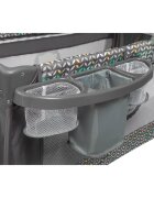 Lionelo Patut pliant Sven Plus Grey cu doua nivele cu arcada jucarii masuta de infasat vibratii melodii conform cu standardele europeane de securitate EN716 si EN12221
