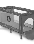 Lionelo Patut pliant Sven Plus Grey cu doua nivele cu arcada jucarii masuta de infasat vibratii melodii conform cu standardele europeane de securitate EN716 si EN12221