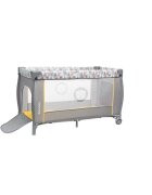 Lionelo Patut pliant Sven Plus Yellow Scandi cu doua nivele cu arcada jucarii masuta de infasat vibratii melodii conform cu standardele europeane de securitate EN716 si EN12221