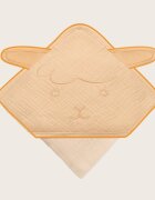Lionelo Prosop de baie cu gluga din muselina 100 bumbac 80x80 cm bej deschis