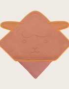 Lionelo Prosop de baie cu gluga din muselina 100 bumbac 80x80 cm rosu