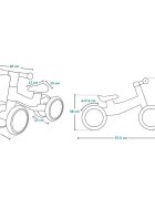 Lionelo Ride-On copii fara pedale Villy Rozde la 12-36 luniroti din spuma EVAsistem de blocare a directieiinaltimea scaunului de la sol 26 cm greutate maxima admisa 30 kg