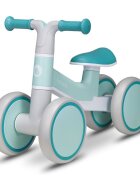Lionelo Ride-On copii fara pedale Villy Verde turcoazde la 12-36 luniroti din spuma EVAsistem de blocare a directieiinaltimea scaunului de la sol 26 cm greutate maxima admisa 30 kg