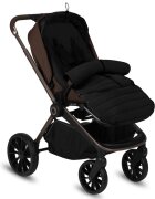 Lionelo Sac de iarna Oli Negru pentru carucior landou sau scaun auto 101x45 cm impermeabil rezistent pana la -20 grade extensibil