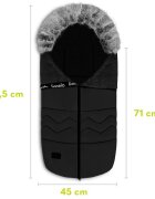 Lionelo Sac de iarna pentru carucior Frode 90x45 cm impermeabil universal negru