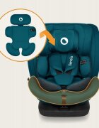 Lionelo Scaun auto Bastiaan i-Size 4 in 1 Protectie laterala Spatar inclinabil in 4 pozitii Tetiera reglabila in 7 pozitii Rotire 360 grade Top Tether 0-36 Kg 40-150 cm Isofix Conform ECE R12903 Albastru Indigo