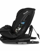 Lionelo Scaun auto Bastiaan RWF Negru i-Size pozitie de somn protectie laterala rotire 360 grade 0-36 kg cu isofix si centura Top Tether conform cu standardul european de securitate ECE R129