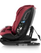 Lionelo Scaun auto Bastiaan RWF Rosu i-Size pozitie de somn protectie laterala rotire 360 grade 0-36 kg cu isofix si centura Top Tether conform cu standardul european de securitate ECE R129