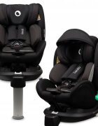 Lionelo Scaun auto I-size Antoon Plus rotire 360 grade 0-18 kg Testat ADAC cu Isofix si picior de sustinere negru