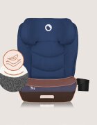 Lionelo Scaun auto i-Size Neal Albastru spatar reglabil in 4 pozitii tetiera in 10 pozitii suport sticla inclus 15-36 Kg 100-150 cm cu isofix conform ECE R129