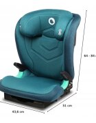 Lionelo Scaun auto i-Size Neal cu isofix 15-36 kg Green Turquoise