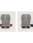 Lionelo Scaun auto i-Size Neal Gri spatar reglabil in 4 pozitii tetiera in 10 pozitii suport sticla inclus 15-36 Kg 100-150 cm cu isofix conform ECE R129