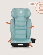 Lionelo Scaun auto i-Size Neal Verde Turquoise spatar reglabil in 4 pozitii tetiera in 10 pozitii suport sticla inclus 15-36 Kg 100-150 cm cu isofix conform ECE R129