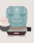 Lionelo Scaun auto i-Size Neal Verde Turquoise spatar reglabil in 4 pozitii tetiera in 10 pozitii suport sticla inclus 15-36 Kg 100-150 cm cu isofix conform ECE R129