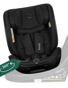 Lionelo Scaun auto Moxie Next I-Size negru 40-105 cm cu tetiera reglabila pe 8 trepte inclinare spatar in 5 pozitii si husa detasabila Conform cu R129