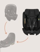 Lionelo Scaun auto Moxie Next I-Size negru 40-105 cm cu tetiera reglabila pe 8 trepte inclinare spatar in 5 pozitii si husa detasabila Conform cu R129