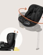 Lionelo Scaun auto Moxie Next I-Size negru 40-105 cm cu tetiera reglabila pe 8 trepte inclinare spatar in 5 pozitii si husa detasabila Conform cu R129