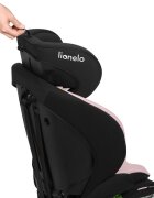 Lionelo Scaun auto pentru copii Billy Roz i-Size 76-150 cm isofix + top tether tetiera reglabila testat la impact conform cu R129