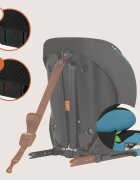 Lionelo Scaun auto pentru copii Levi Fix Albastru i-Size 76-150 cm 123 isofix + Top Tether tetiera reglabila testat la impact conform cu R129