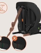 Lionelo Scaun auto pentru copii Levi Fix Negru i-Size 76-150 cm 123 isofix + Top Tether tetiera reglabila testat la impact conform cu R129