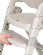 Lionelo Scaun de masa 3 in 1 Matt Bej pliabil cu tava detasabila centuri de siguranta in 5 puncte suport pentru picioare si sezut reglabile