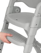 Lionelo Scaun de masa 3 in 1 Matt Gri pliabil cu tava detasabila centuri de siguranta in 5 puncte suport pentru picioare si sezut reglabile