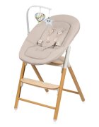Lionelo Scaun de masa 4 in 1 Celia AlbNatur multifunctional cu functie de balansoar reglabil pe inaltime suport pentru picioare reglabil