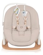 Lionelo Scaun de masa 4 in 1 Celia AlbNatur multifunctional cu functie de balansoar reglabil pe inaltime suport pentru picioare reglabil
