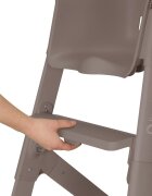 Lionelo Scaun de masa Beny Taupe cu suport pentru picioare tavita ajustabila in 2 pozitii insertie moale centuri in 3 puncte sustine 15 kg 6 luni+
