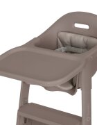 Lionelo Scaun de masa Beny Taupe cu suport pentru picioare tavita ajustabila in 2 pozitii insertie moale centuri in 3 puncte sustine 15 kg 6 luni+