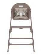Lionelo Scaun de masa Beny Taupe cu suport pentru picioare tavita ajustabila in 2 pozitii insertie moale centuri in 3 puncte sustine 15 kg 6 luni+