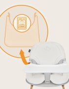 Lionelo Scaun de masa Dalia Gri 2 in 1 transformabil cu 2 suporturi pentru picioare tavita detasabila sustine 60 kg 6 luni+ conform cu EN14988