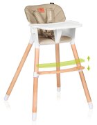 Lionelo Scaun de masa din fag Koen 2 in 1 transformabil 6 luni+ bej