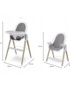 Lionelo Scaun de masa evolutiv Maya 3 pozitii de inclinare White
