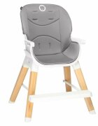 Lionelo Scaun de masa Mona 4 in 1 transformabil reglabil in inaltime in 3 pozitii Stone