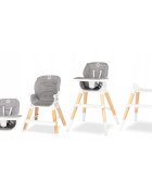 Lionelo Scaun de masa Mona 4 in 1 transformabil reglabil in inaltime in 3 pozitii Stone