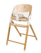 Lionelo Scaun de masa multifunctional Celia din lemn de fag 6 luni- adult reglabil pe inaltime husa impermeabila tavita silicon suport de picioare reglabil greutate maxima 90 Kg AlbNatural