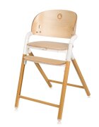 Lionelo Scaun de masa multifunctional Celia din lemn de fag 6 luni- adult reglabil pe inaltime husa impermeabila tavita silicon suport de picioare reglabil greutate maxima 90 Kg AlbNatural