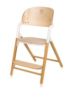 Lionelo Scaun de masa multifunctional Celia din lemn de fag 6 luni- adult reglabil pe inaltime husa impermeabila tavita silicon suport de picioare reglabil greutate maxima 90 Kg AlbNatural