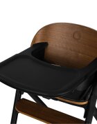 Lionelo Scaun de masa multifunctional Celia din lemn de fag 6 luni- adult reglabil pe inaltime husa impermeabila tavita silicon suport de picioare reglabil greutate maxima 90 Kg Negru