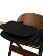Lionelo Scaun de masa multifunctional Celia din lemn de fag 6 luni- adult reglabil pe inaltime husa impermeabila tavita silicon suport de picioare reglabil greutate maxima 90 Kg Negru