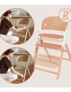 Lionelo Scaun de masa multifunctional Megan din lemn de fag 6 luni- adult reglabil pe inaltime husa impermeabila tavita silicon suport de picioare reglabil greutate maxima 110 Kg AlbNatur