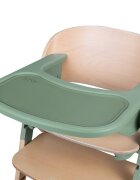 Lionelo Scaun de masa multifunctional Megan din lemn de fag 6 luni- adult reglabil pe inaltime husa impermeabila tavita silicon suport de picioare reglabil greutate maxima 110 Kg Verde