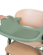 Lionelo Scaun de masa multifunctional Megan din lemn de fag 6 luni- adult reglabil pe inaltime husa impermeabila tavita silicon suport de picioare reglabil greutate maxima 110 Kg Verde