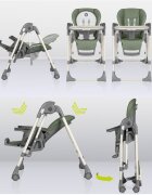 Lionelo Scaun de masa si balansoar 2 in 1 Laurice transformabil 0 luni+ Verde