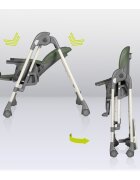Lionelo Scaun de masa si balansoar 2 in 1 Laurice transformabil 0 luni+ Verde