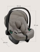 Lionelo Scoica auto i-Size Astrid Taupe 0-13 kg 40-87 cm cu salteluta testat ADAC conform cu standardul european de securitate R129