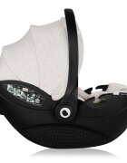 Lionelo Scoica auto Moxie Bej i-Size include baza rotativa 360 cu picior de fixare 40-87 cm tetiera reglabila intarita cu spuma de memorie carcasa ventilata protectie avansata conform R129