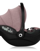 Lionelo Scoica auto Moxie Mov i-Size include baza rotativa 360 cu picior de fixare 40-87 cm tetiera reglabila intarita cu spuma de memorie carcasa ventilata din bambus protectie avansata conform R129